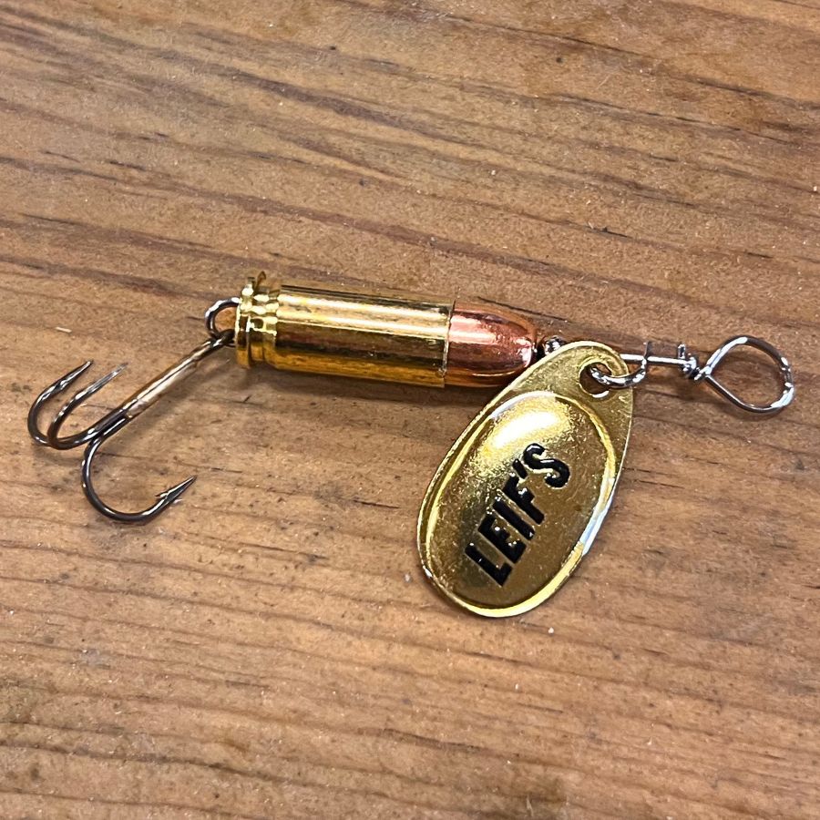 bullet fishing lures 6" Tuna designed for use with 6 275# braided cable. 223 In-line Spinner Bullet Lure